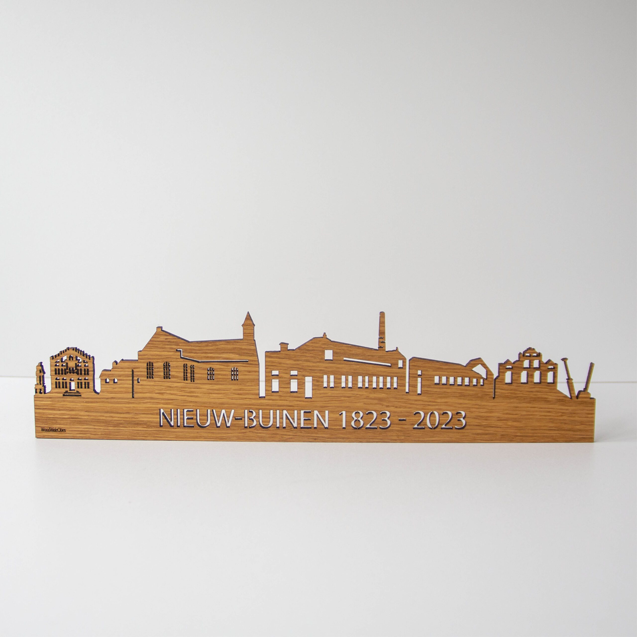 200 Jaar Nieuw-Buinen - Skyline 40 cm - houtkleur eiken - 1
